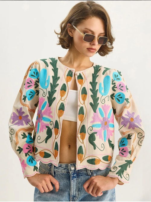 Casaco com estampado floral lucci - Kiabi Casaco com estampado floral lucci - Kiabi
