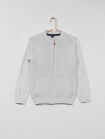 Casaco com fecho canelado - Kiabi