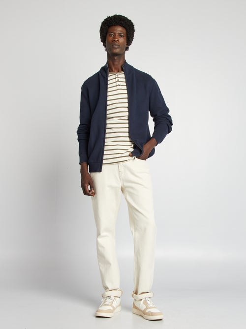 Casaco com fecho e gola subida - Kiabi