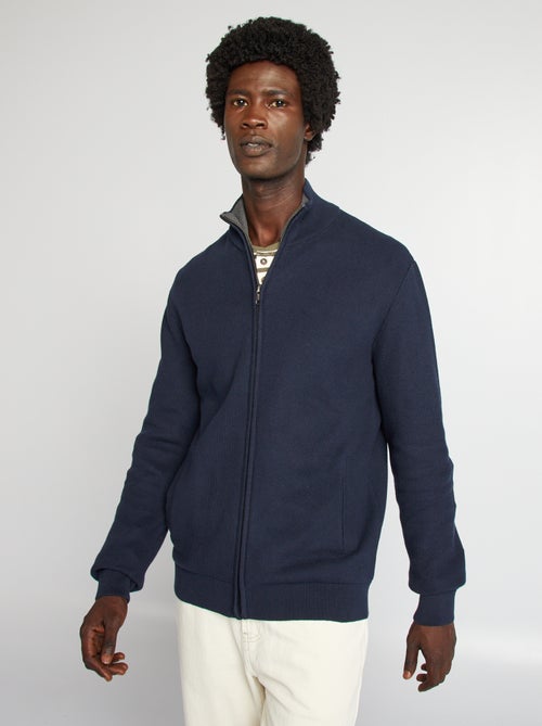 Casaco com fecho e gola subida - Kiabi