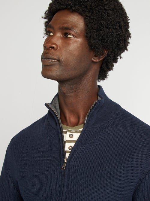 Casaco com fecho e gola subida - Kiabi