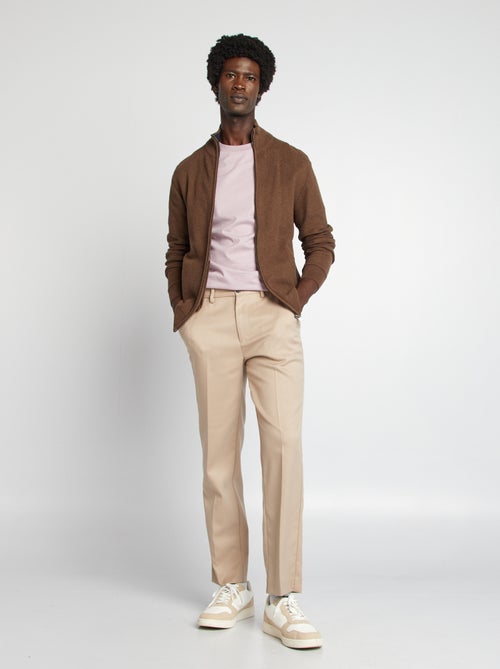 Casaco com fecho e gola subida - Kiabi