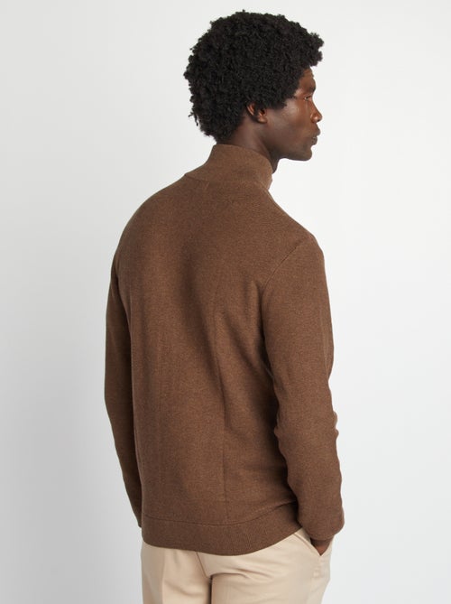 Casaco com fecho e gola subida - Kiabi