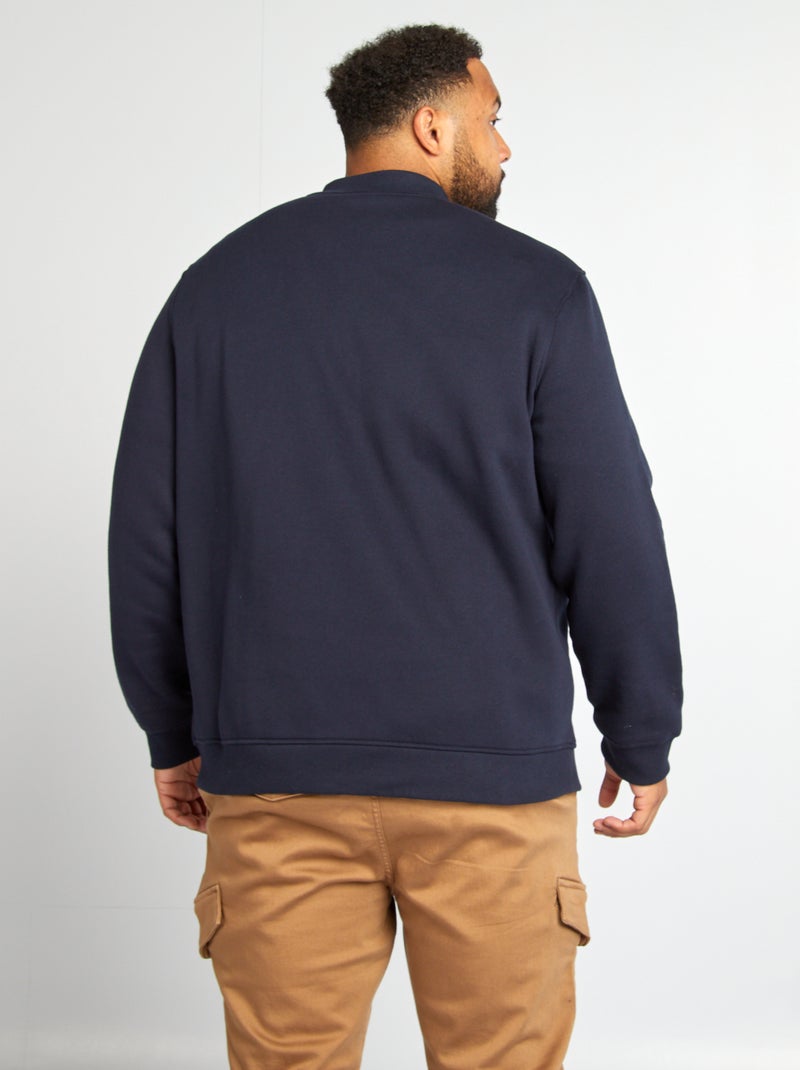 Casaco com fecho em moletão AZUL - Kiabi