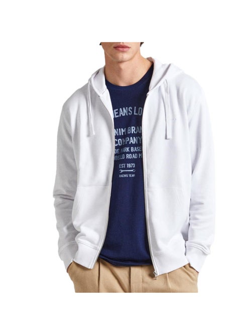 Casaco com fecho para homem pepe jeans joe branco - Kiabi Casaco com fecho para homem pepe jeans joe branco - Kiabi