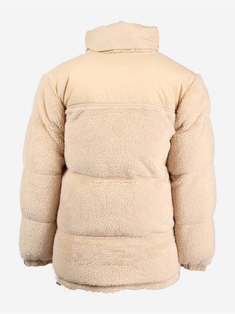 Casaco com gola alta - boom kids Creme - Kiabi