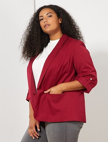 Mulher tamanhos grandes - Casaco com gola comprida - Kiabi