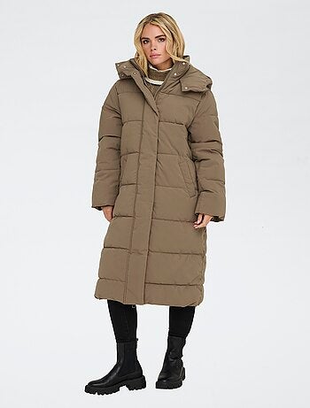 Casaco comprido acolchoado com capuz 'JDY'