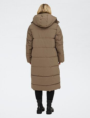 Casaco comprido acolchoado com capuz 'JDY'