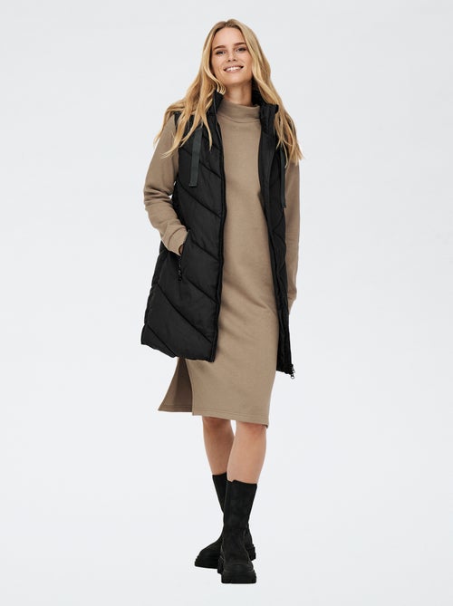 Casaco comprido acolchoado 'JDY' - Kiabi