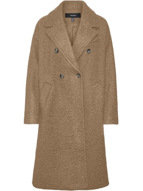 Casaco comprido camel vero moda liteerika para mulher - Kiabi Casaco comprido camel vero moda liteerika para mulher - Kiabi