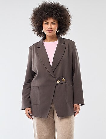 Casaco comprido com corte oversize