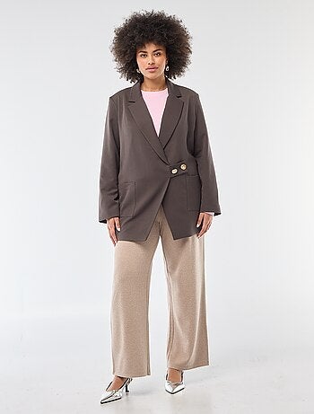 Casaco comprido com corte oversize