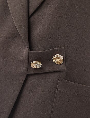 Casaco comprido com corte oversize