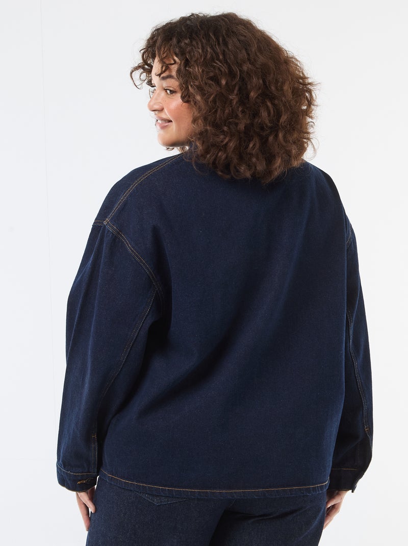 Casaco comprido de ganga Azul - Kiabi