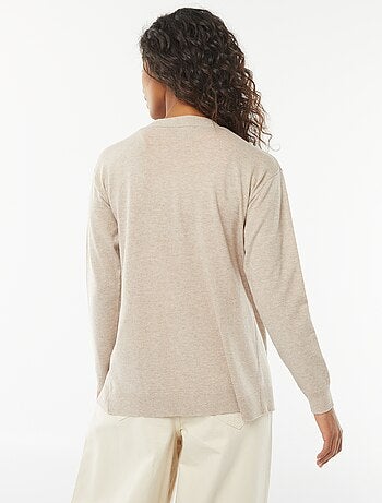 Casaco comprido de malha fina