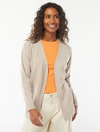 Casaco comprido de malha fina