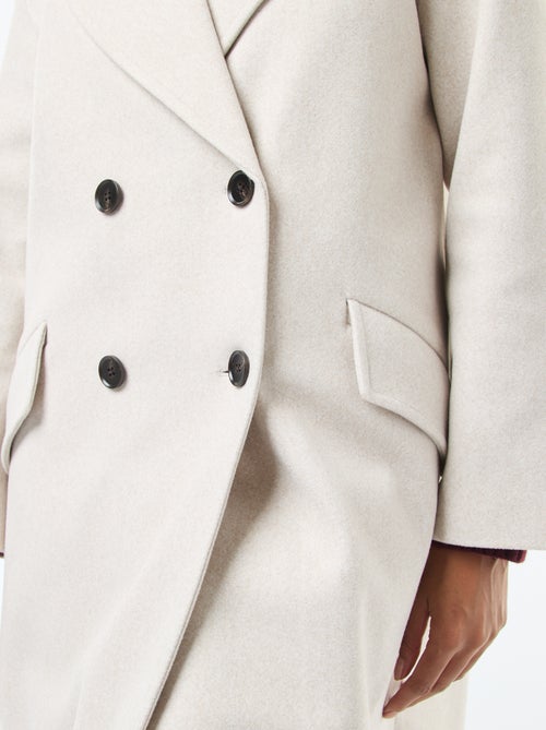 Casaco comprido em imitação de lã - Kiabi