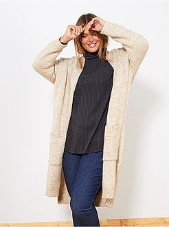 Casaco comprido em malha - Kiabi