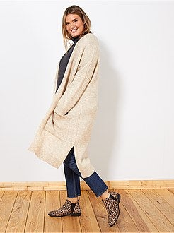 Casaco comprido em malha - Kiabi