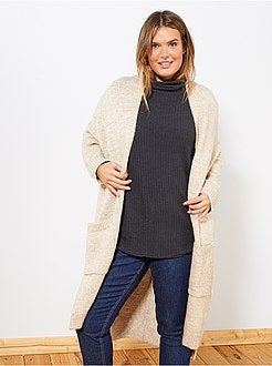 Casaco comprido em malha - Kiabi