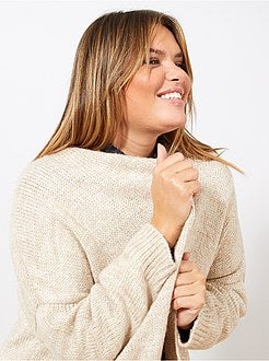 Casaco comprido em malha - Kiabi