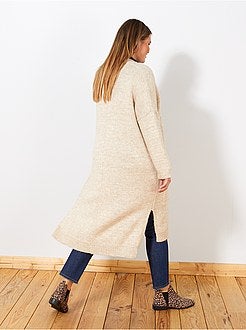 Casaco comprido em malha - Kiabi