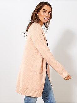 Casaco comprido em malha fofa - Kiabi