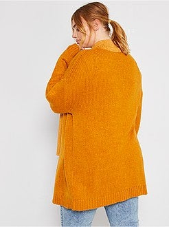 Casaco comprido em malha grossa - Kiabi