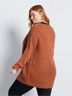 Casaco comprido em malha grossa - Kiabi