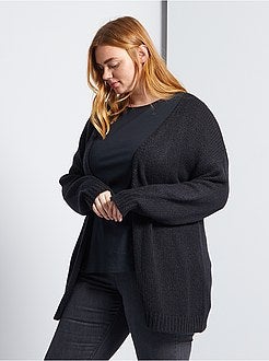 Casaco comprido em malha grossa - Kiabi