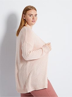 Casaco comprido em malha grossa - Kiabi