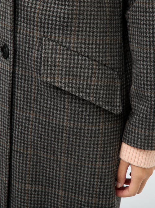 Casaco comprido estilo lã - Kiabi