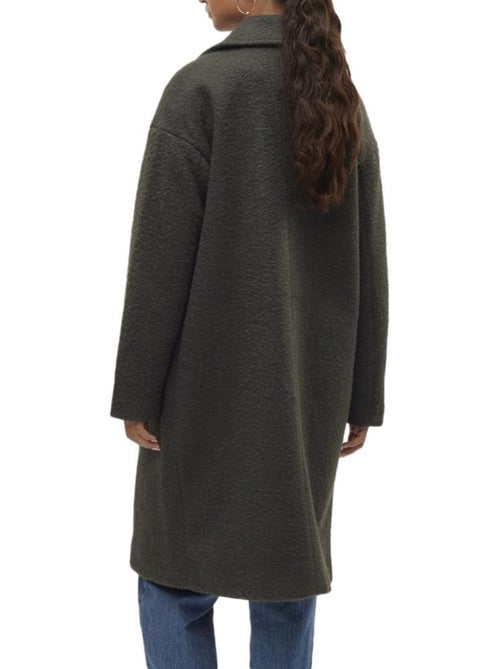 Casaco Comprido Feminino Vero Moda Liteerika Cinzento - Kiabi Casaco Comprido Feminino Vero Moda Liteerika Cinzento - Kiabi