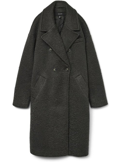Casaco Comprido Feminino Vero Moda Liteerika Cinzento - Kiabi Casaco Comprido Feminino Vero Moda Liteerika Cinzento - Kiabi