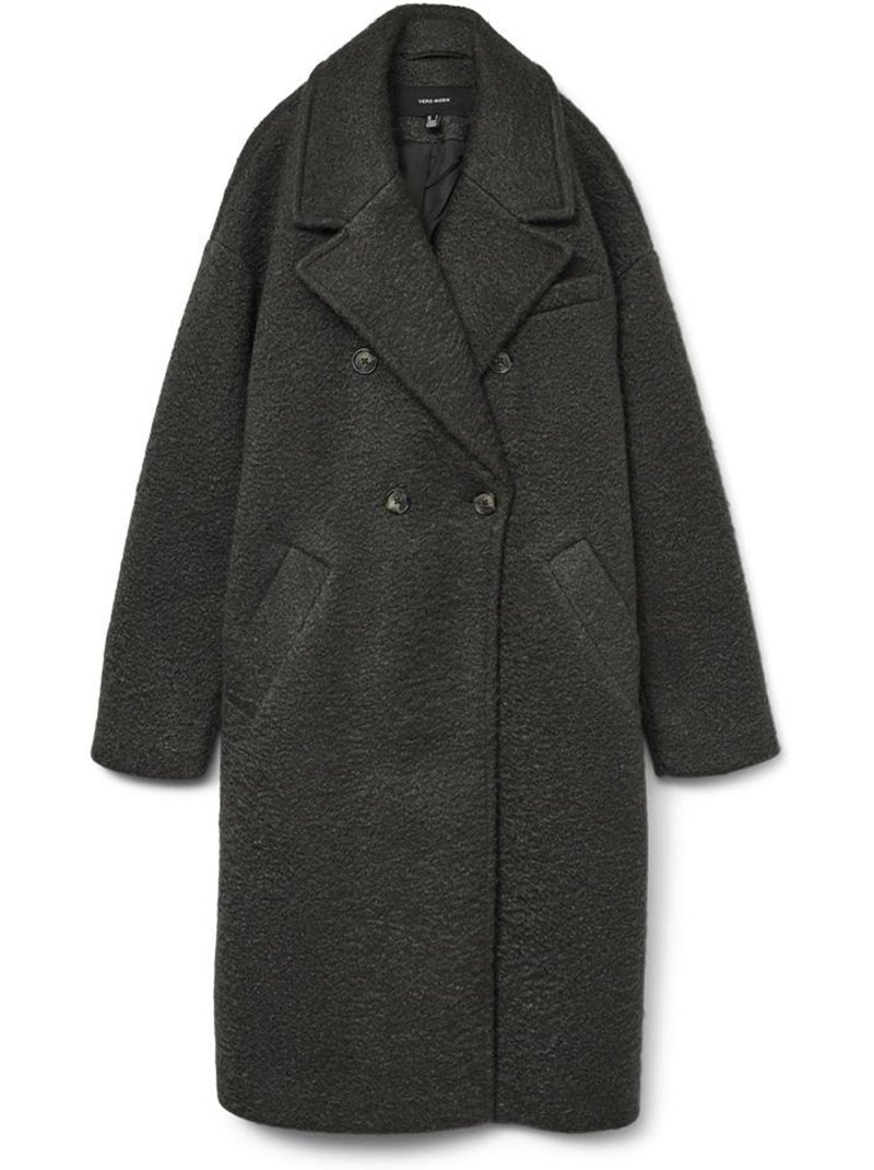 Casaco Comprido Feminino Vero Moda Liteerika Cinzento Cáqui - Kiabi