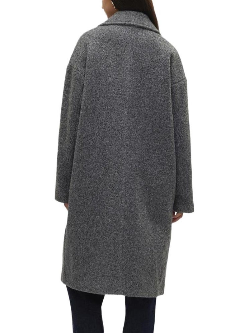 Casaco Comprido Feminino Vero Moda Liteerika Cinzento Claro Cinza mesclado - Kiabi