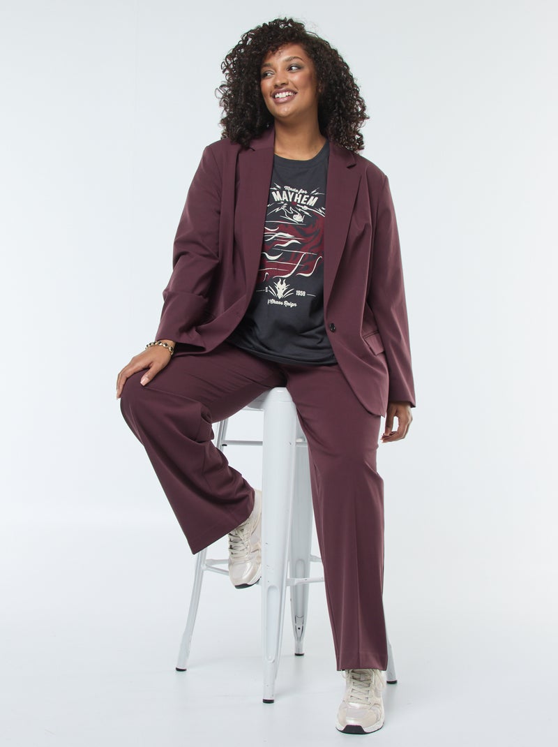 Casaco comprido oversize Violeta - Kiabi