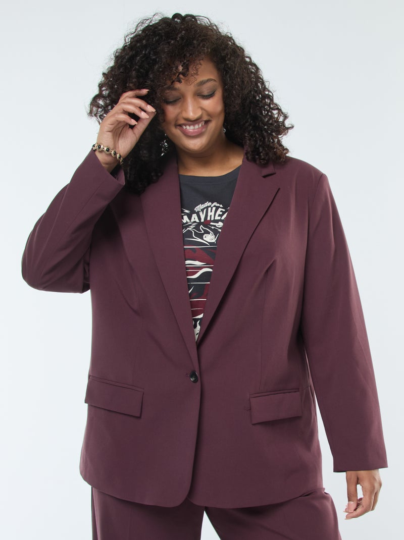 Casaco comprido oversize Violeta - Kiabi