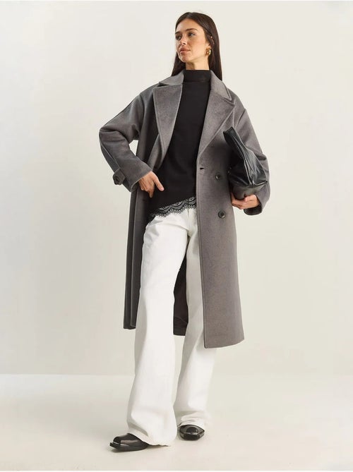 Casaco comprido oversized lucci - Kiabi Casaco comprido oversized lucci - Kiabi