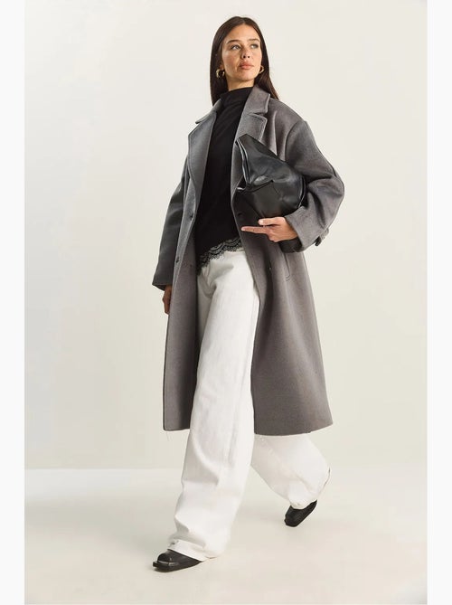 Casaco comprido oversized lucci - Kiabi Casaco comprido oversized lucci - Kiabi