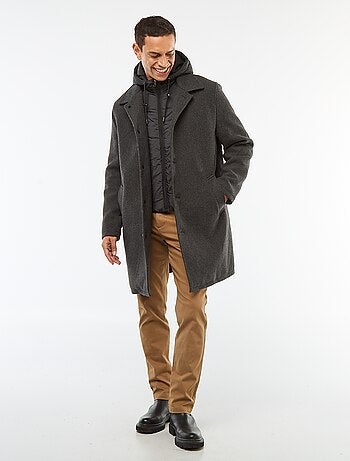 Casaco comprido quente e elegante