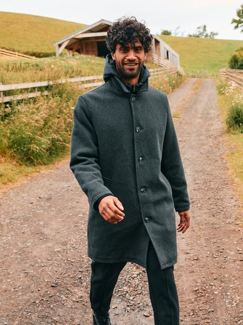 Casaco comprido quente e elegante - Kiabi