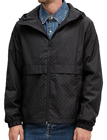 Casaco Corta-Vento Calvin Klein Jeans Preto para Homem