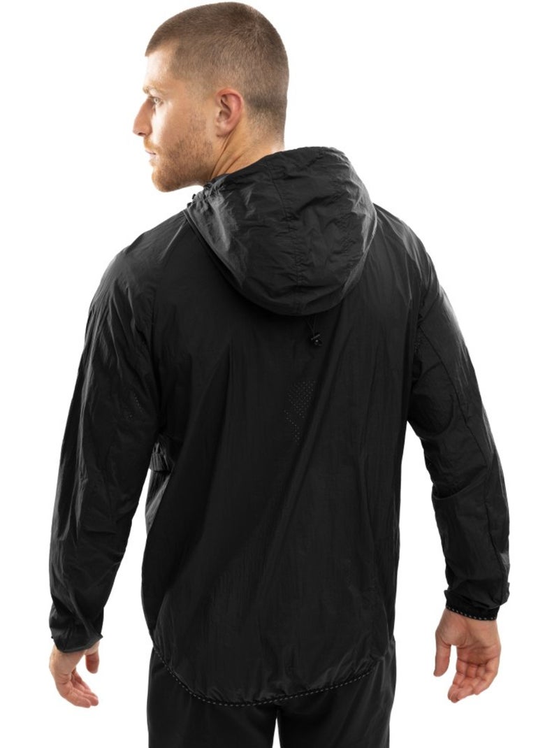 Casaco corta-vento de corrida para homem Preto - Kiabi