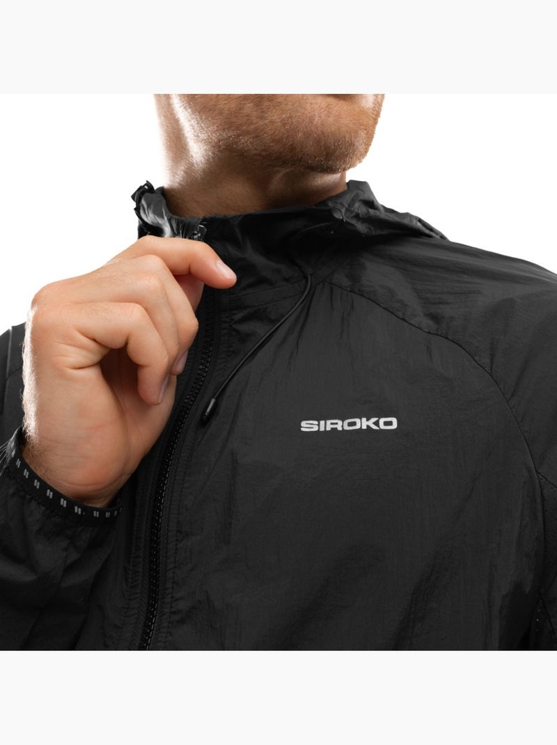 Casaco corta-vento de corrida para homem Preto - Kiabi