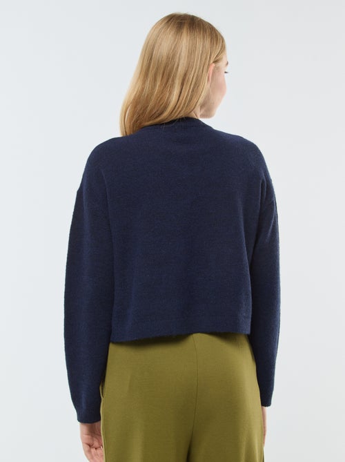 Casaco cropped em malha - Kiabi