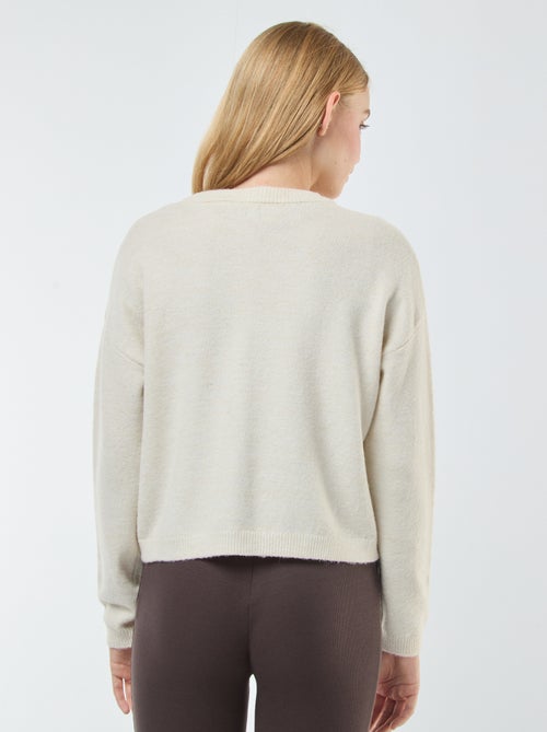 Casaco cropped em malha - Kiabi