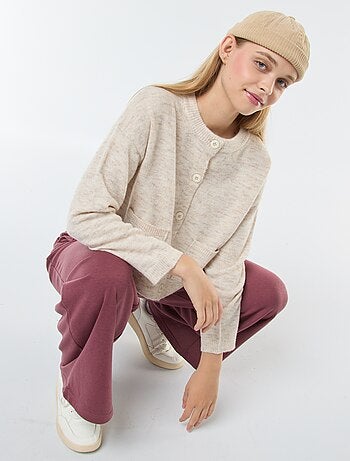 Casaco cropped em malha