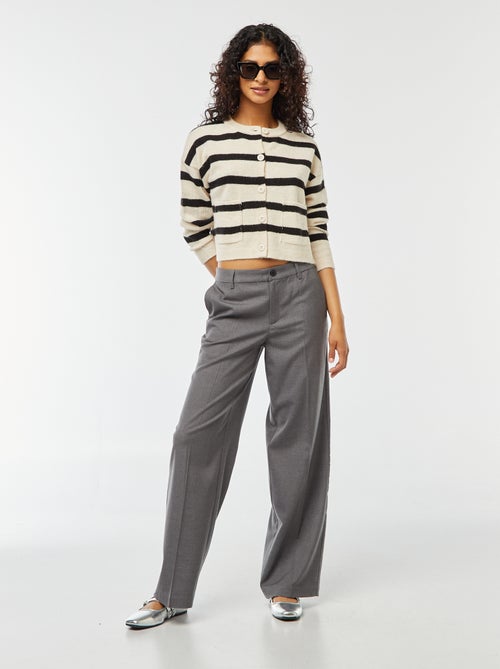 Casaco cropped em malha - Kiabi